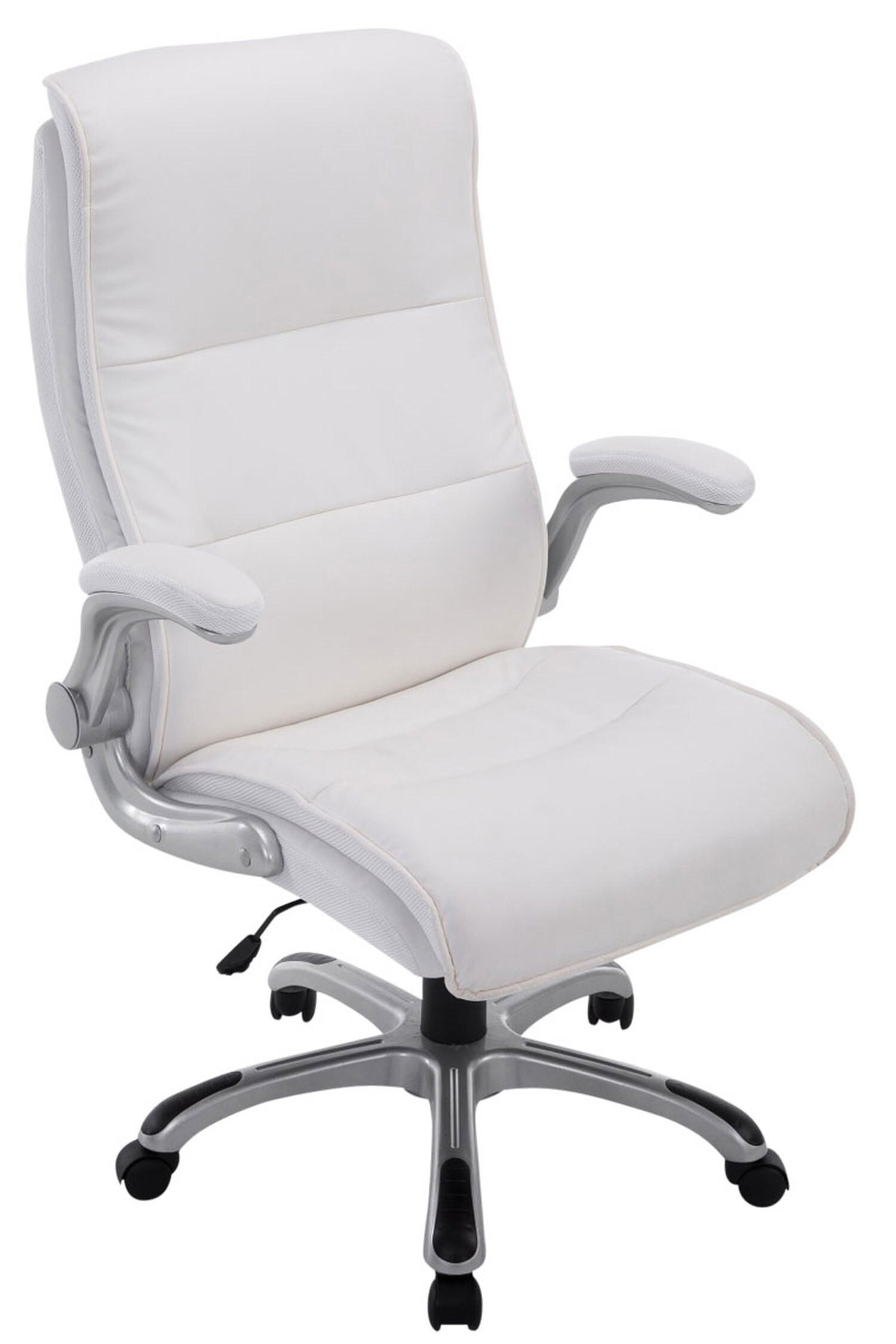 BÜROSTUHL Vila XXL, Kunstleder Weiß - Weiß, Kunststoff/Textil (74/116/76cm) - TPFLiving