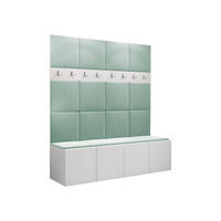 GARDEROBEN-SET Orion V - Weiß/Mintgrün, Holzwerkstoff/Kunststoff (168/186/46cm) - MIRJAN24