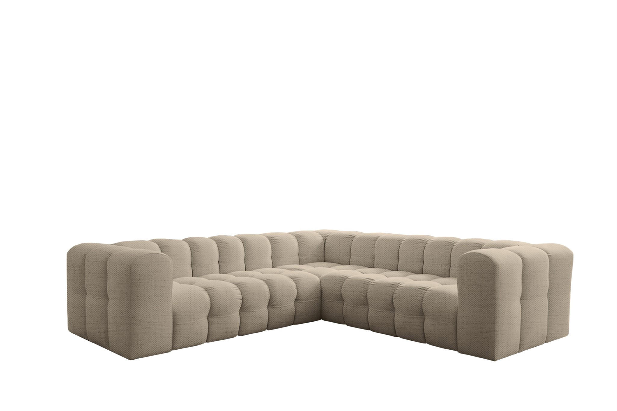 ECKSOFA Solvie Xs In Moly - Beige, Holzwerkstoff/Textil (270/270cm) - Fun Möbel