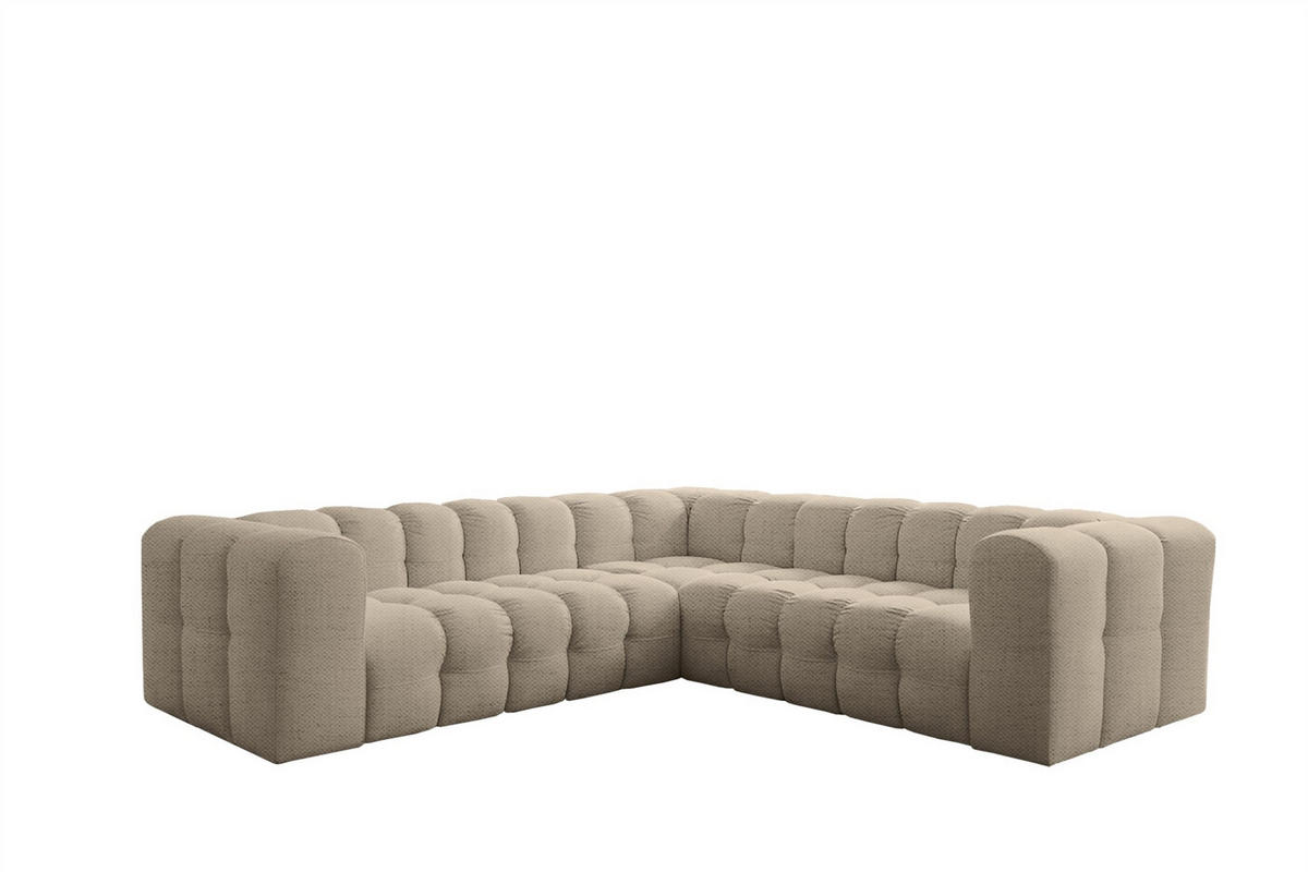 ECKSOFA Solvie Xs In Moly - Beige, Holzwerkstoff/Textil (270/270cm) - Fun Möbel
