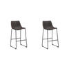 BARHOCKER Risto Braun 56/47/102 cm 2er-Set - Dunkelbraun, Textil (47/102/56cm) - LABEL51