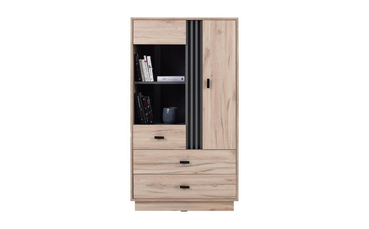 WOHNZIMMER Set – ALLMO System – Eichefarben - Eichefarben, Holzwerkstoff (60/195/40cm) - hi-markt