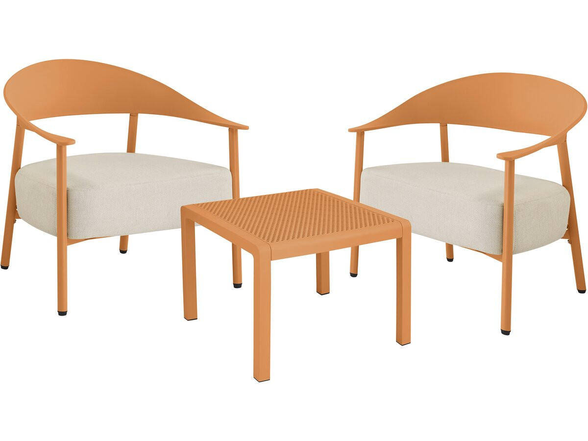 GARTENSITZGRUPPE céora Orange - Orange, Metall - Habitat Garten