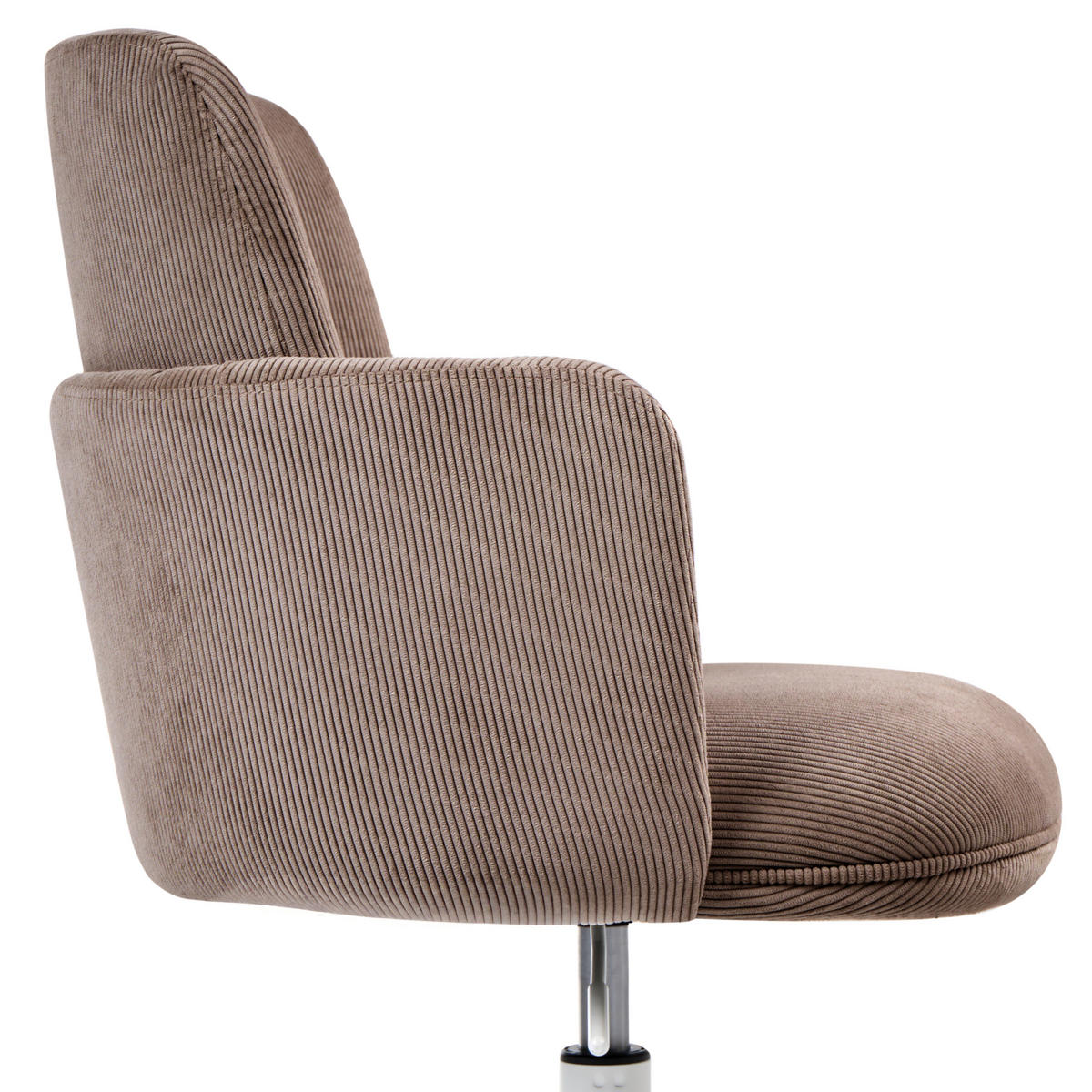 BÜROSTUHL Cord Braun Dryden - Braun, Textil (60/84/60cm) - Beliani