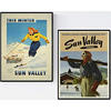 POSTER Set Mit 2 Vintage Ski Usa A4 Rahmenlos - Klar, Papier (29.7/5/21cm) - Nacnic