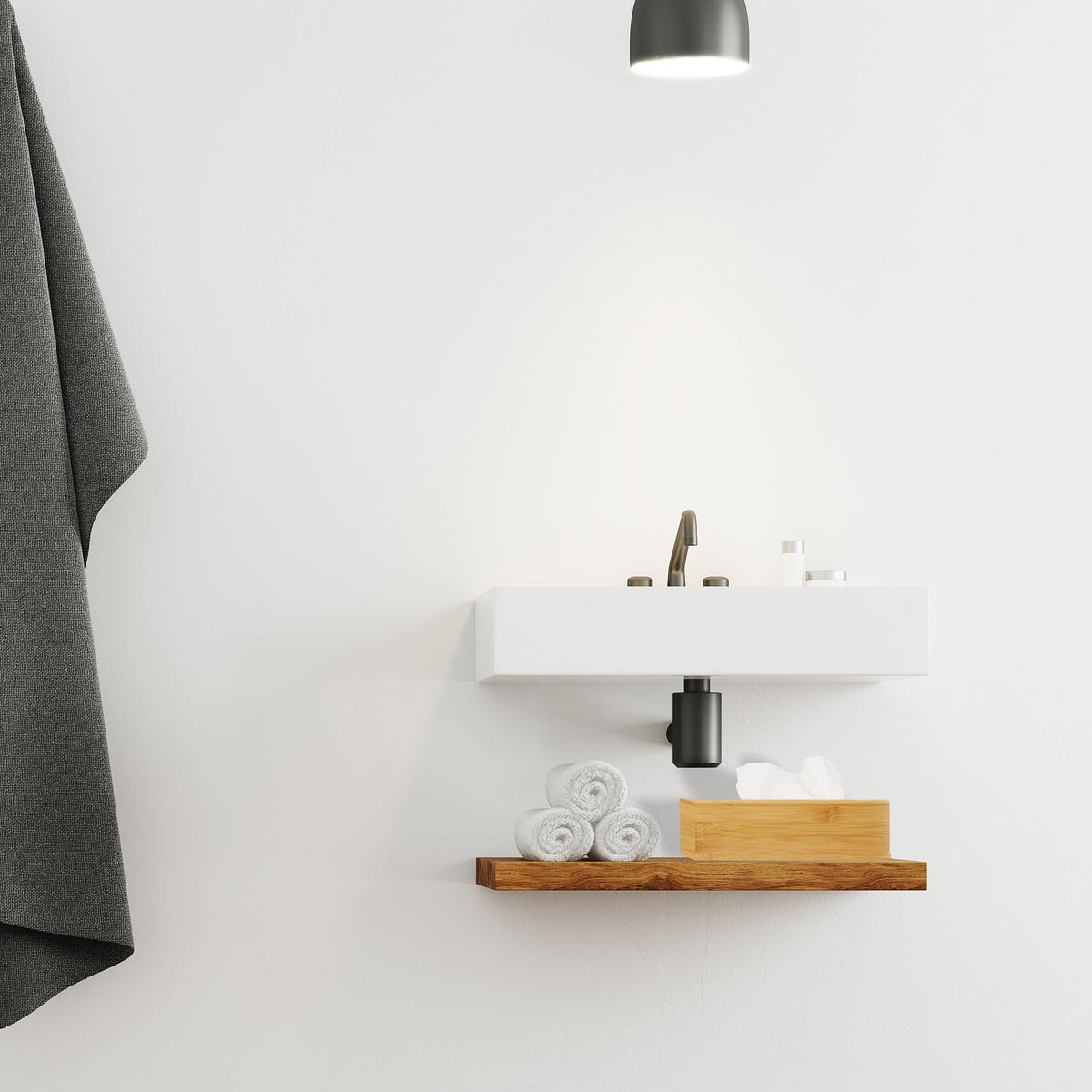 KOSMETIKTÜCHERBOX - Hellbraun, Holz (15.5/27.5/8.5cm) - Relaxdays