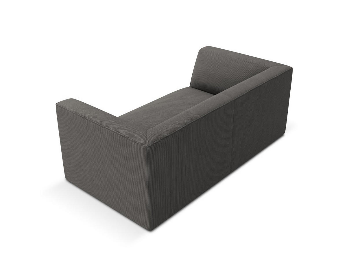 SOFA Ruby aus Cord dunkelgrau 2 Sitzplätze - Dunkelgrau, Textil (93/69/174cm) - Micadoni