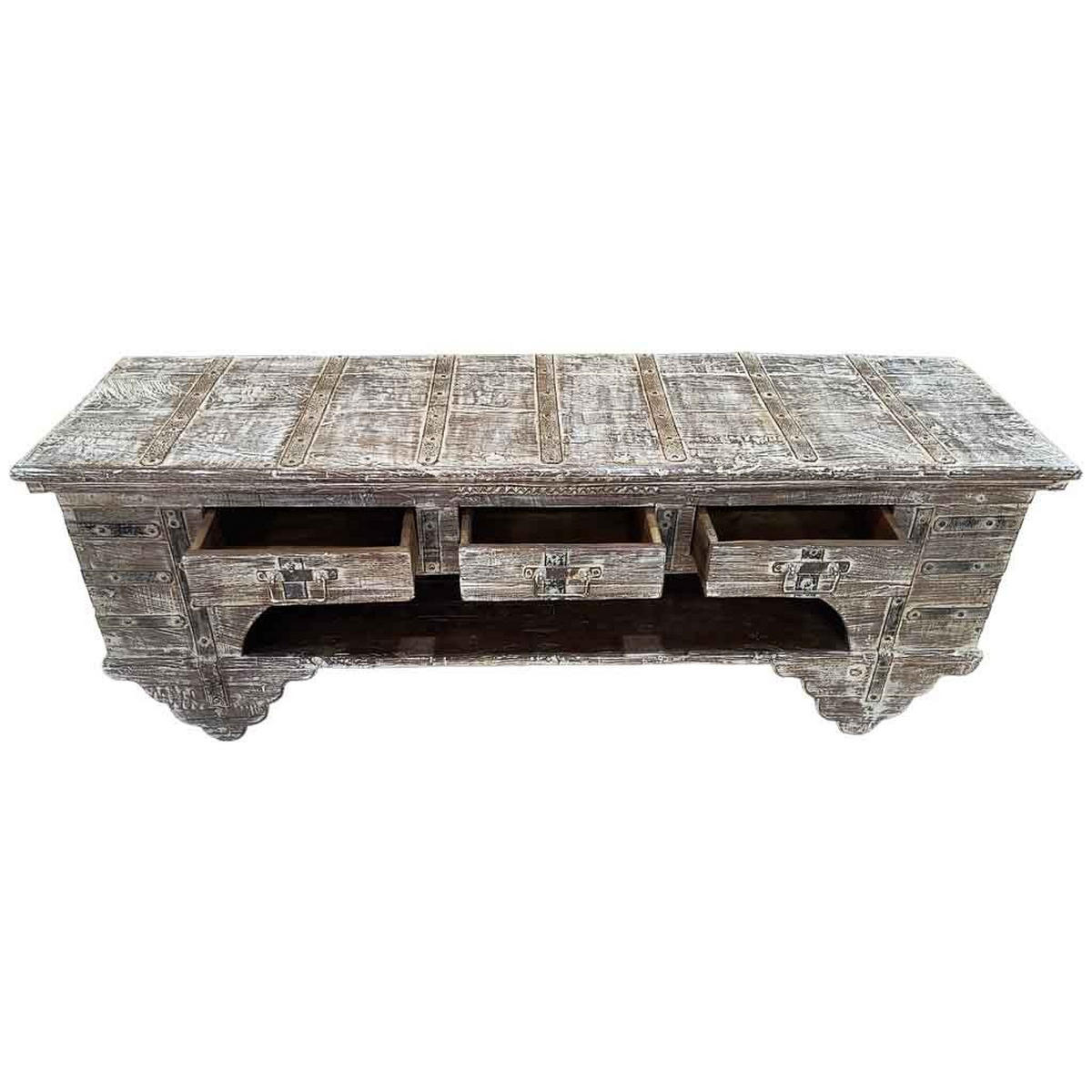 TV-LOWBOARD aus Holz, 175x45x57cm - Braun, Holz (175/57/45cm) - Wanderlust