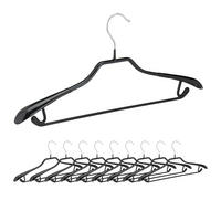 10XANZUGBÜGEL - Schwarz, Kunststoff/Metall (44/19.5/3cm) - Relaxdays