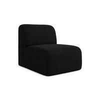 SOFAELEMENT Bouclé Stoff Schwarz - Schwarz, Holzwerkstoff/Kunststoff (70/75/94cm) - LaMiaSofa