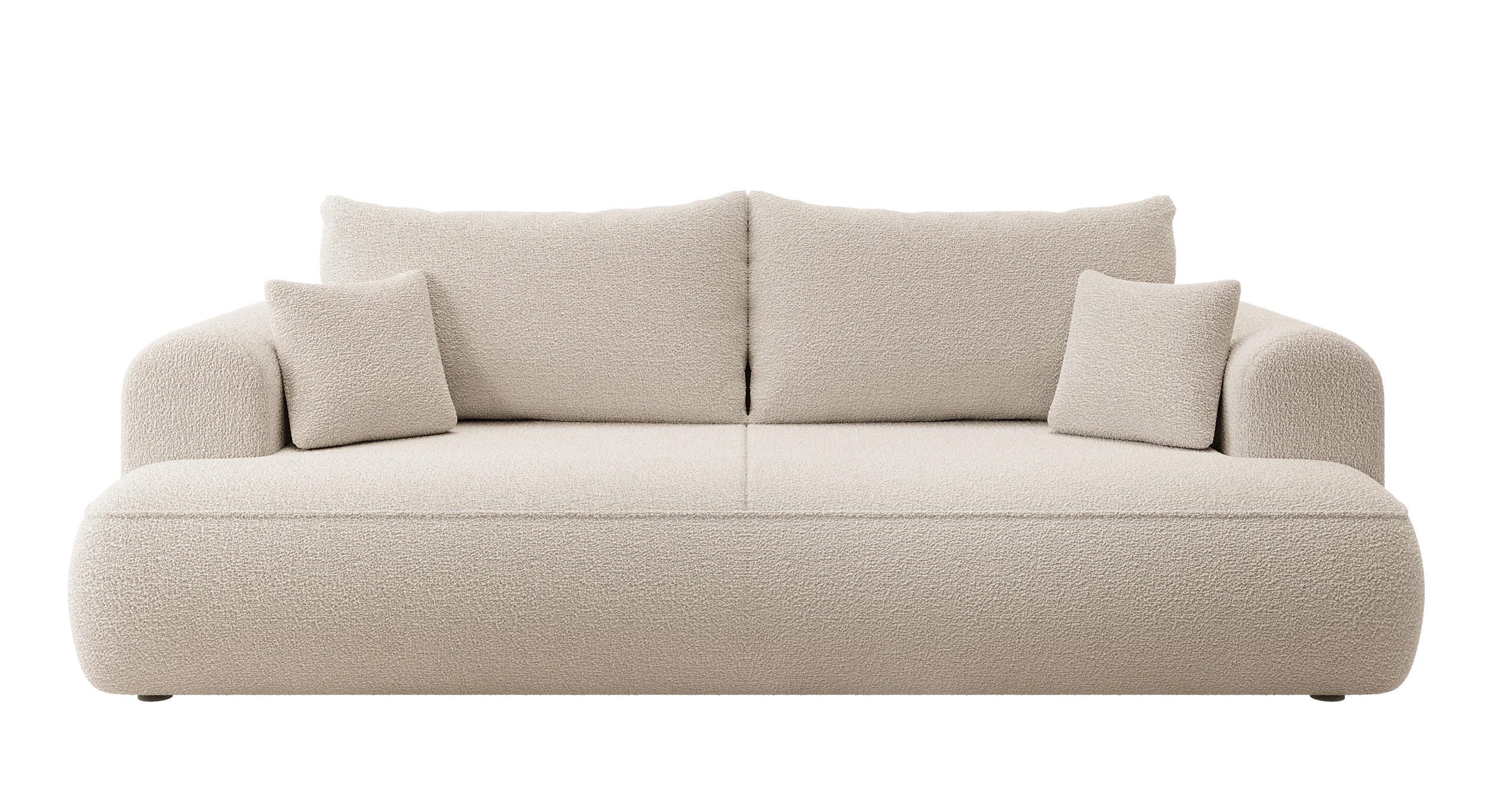 SCHLAFSOFA Ovo Beige Boucle - Beige, Textil (250/94/110cm) - Selsey