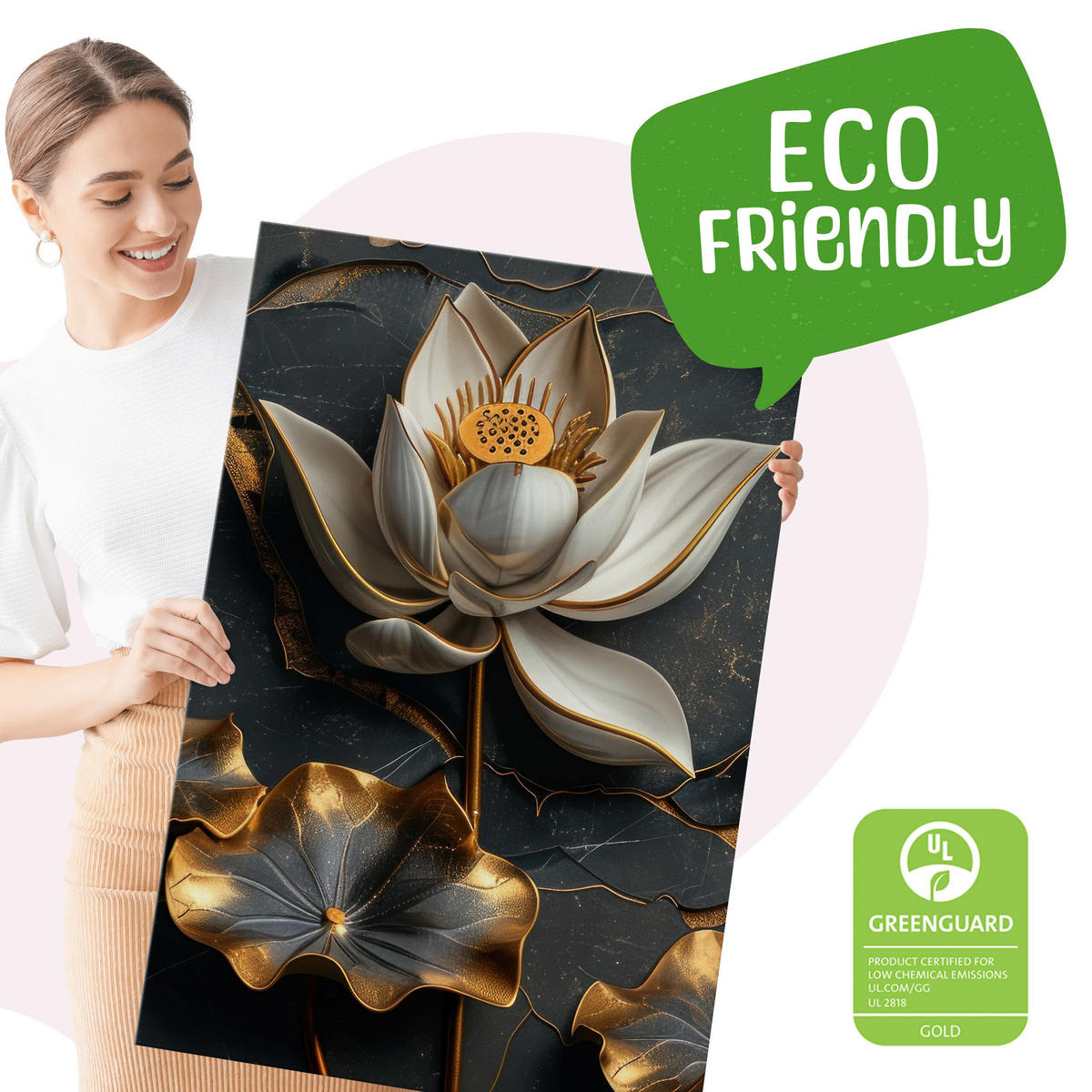 LEINWANDBILDER 3-es Set Blumen 3D Marmor - Schwarz/Weiß, Textil (90/40cm) - Muralo