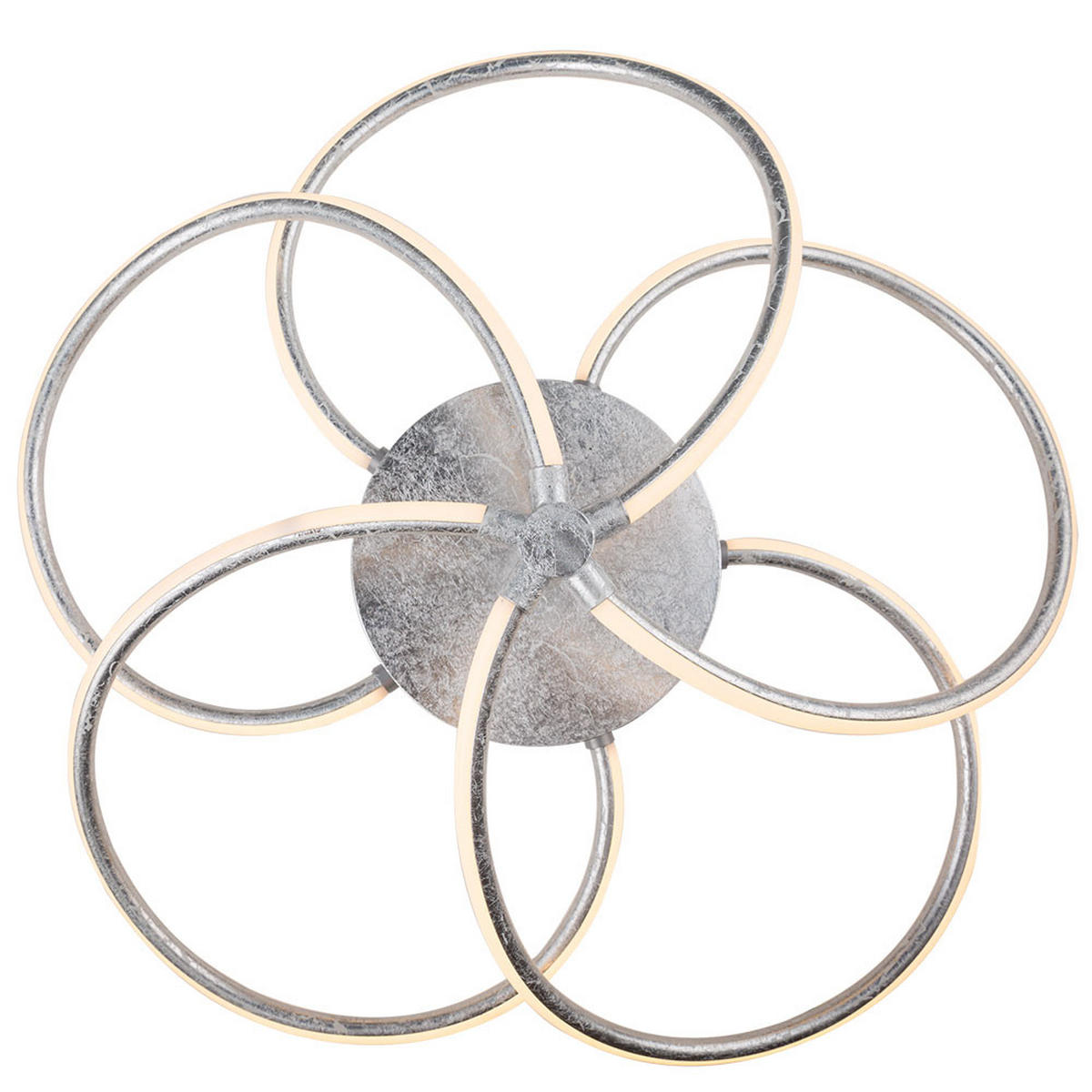 LED DECKENLEUCHTE Metall Silber - Silberfarben, Metall (56/56/15cm) - Globo Lighting