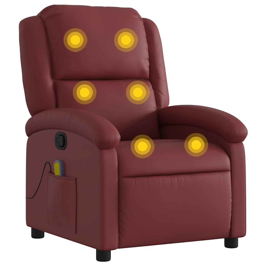 vidaXL Massagesessel Rot 86.5x99.5x71 cm