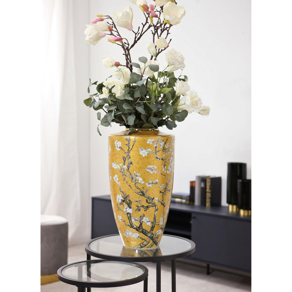 VASE Vincent van Gogh - Mandelbaum Blau, Porzellan, Bunt, 55 cm - Multicolor, Keramik (55cm) - Goebel