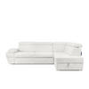 SCHLAFECKSOFA RATLO rechts 4/5-Sitzer mit Bettkasten, Cremeweiß - Silberfarben/Creme, Textil (270/190cm) - KONSIMO®