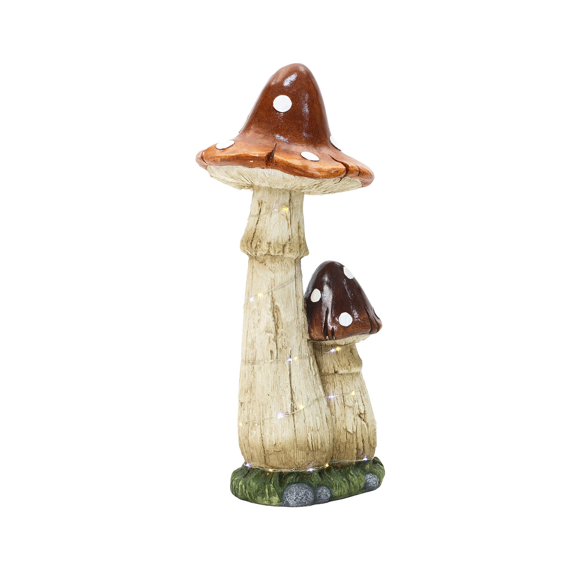 MGO Gartenskulptur Pilz, 25x22,5x56 cm, mit LED-Beleuchtung - Multicolor, Naturmaterialien (25/56/22.5cm) - Hometopia