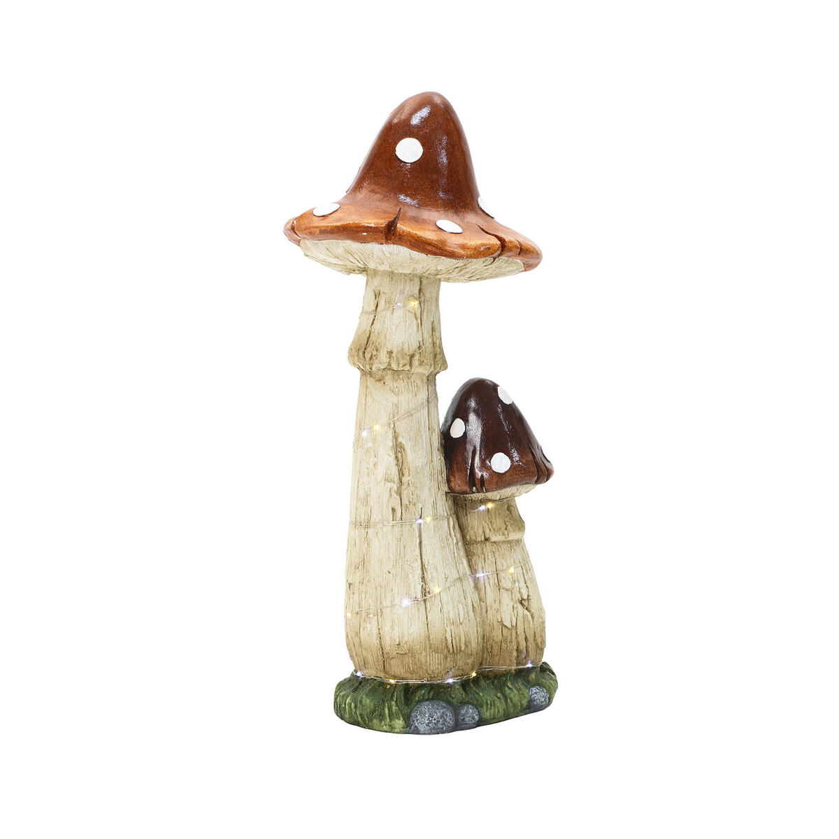 MGO Gartenskulptur Pilz, 25x22,5x56 cm, mit LED-Beleuchtung - Multicolor, Naturmaterialien (25/56/22.5cm) - Hometopia