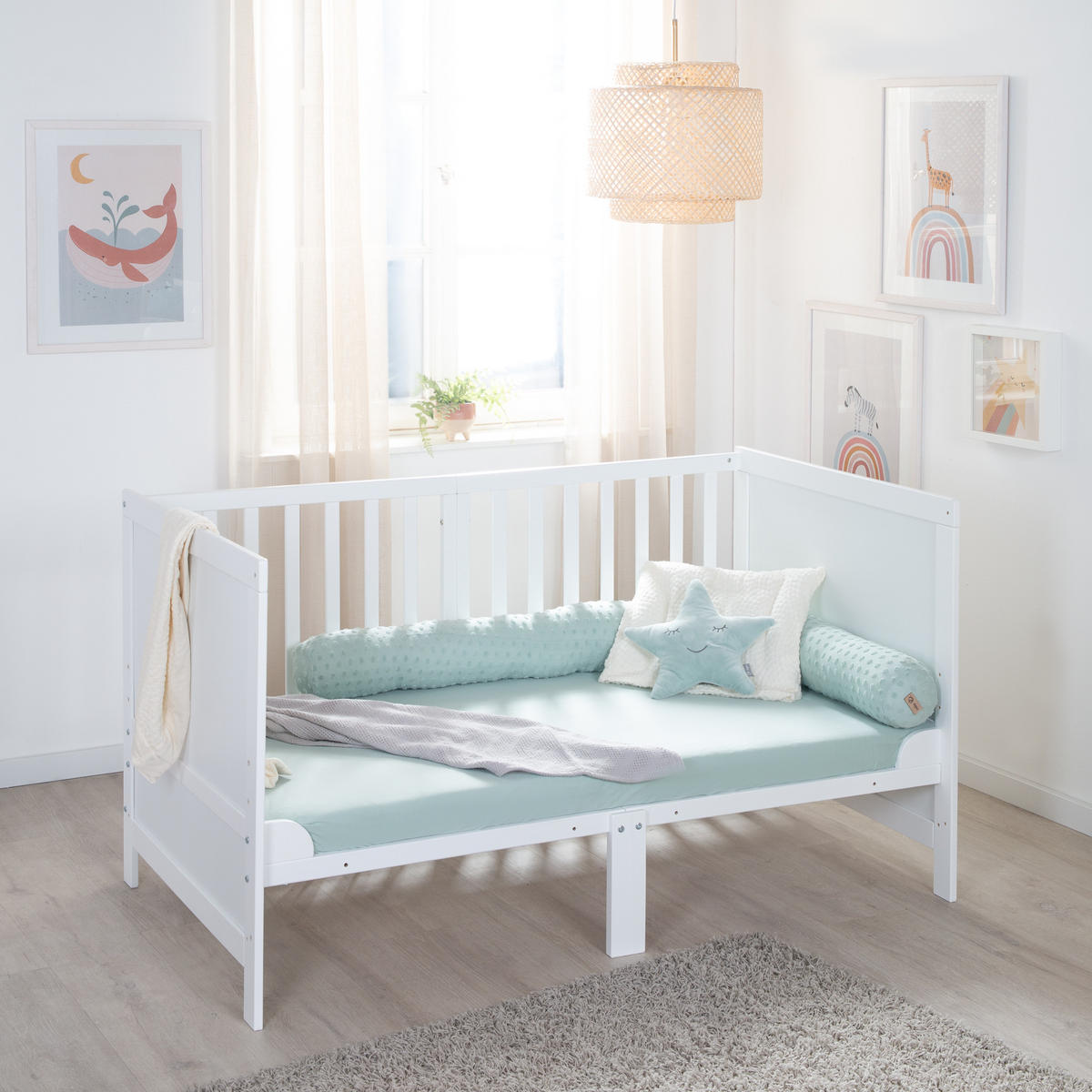 SPJÄLSÄNG med madrass Easy Sleep 70 x 140 cm - Vit, Träbaserade material/Textil (70/140cm) - Roba
