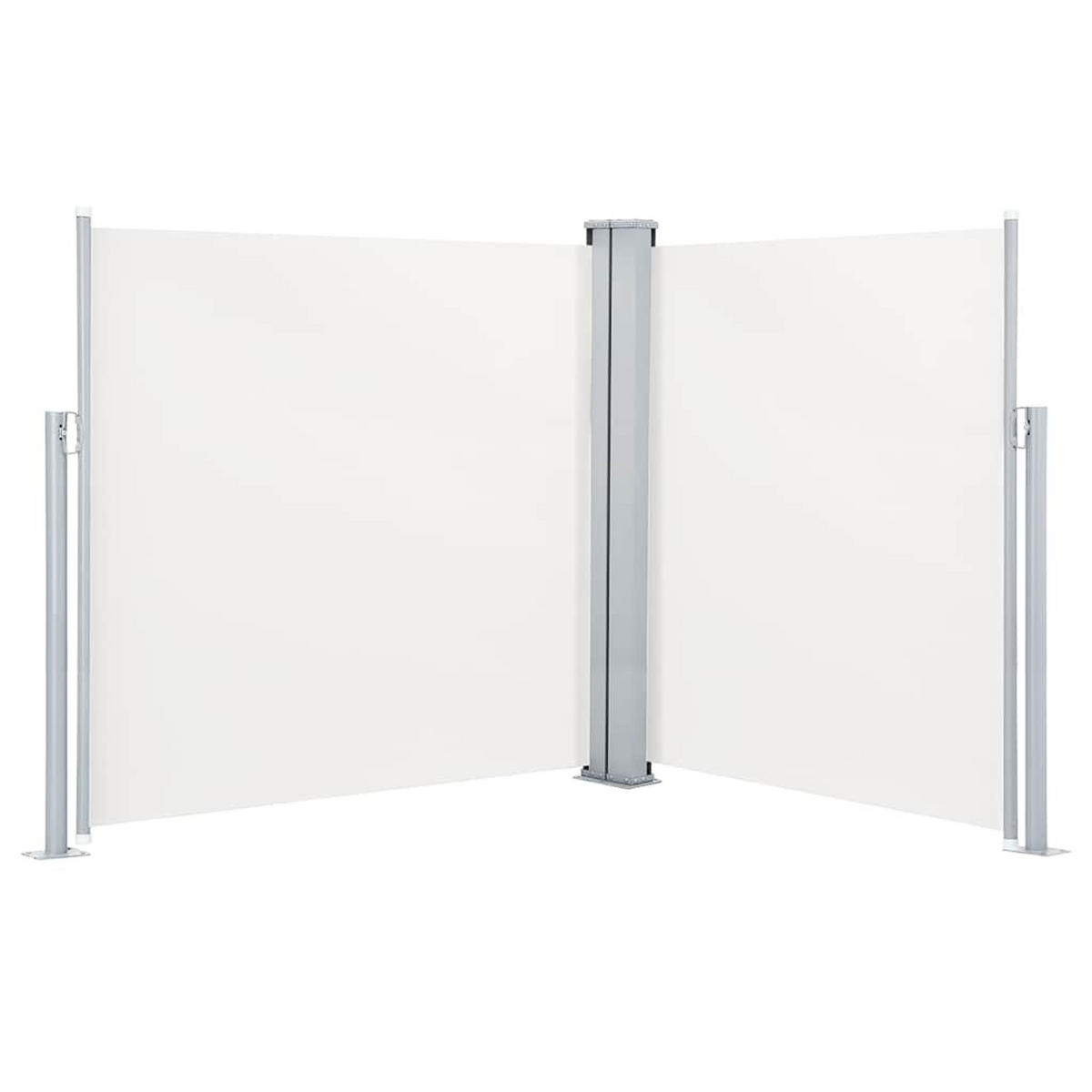AUSZIEHBARE Seitenmarkise Doppelt 170 x 600 cm Creme - Creme, Textil (600/170/600cm) - furnicato