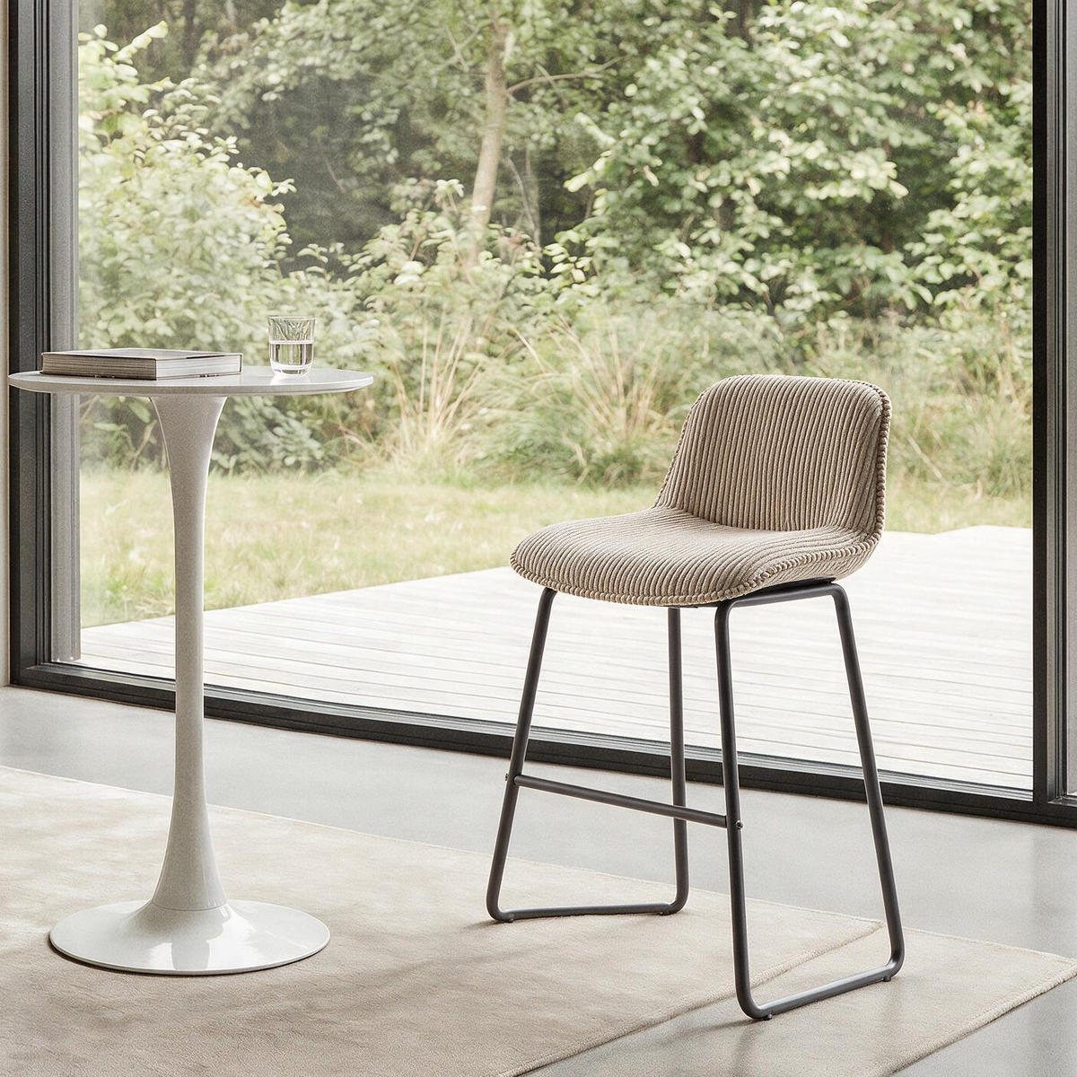 BARHOCKER 2er-Set Metall Grau - Grau, Metall (49/87/50cm) - Nordlys