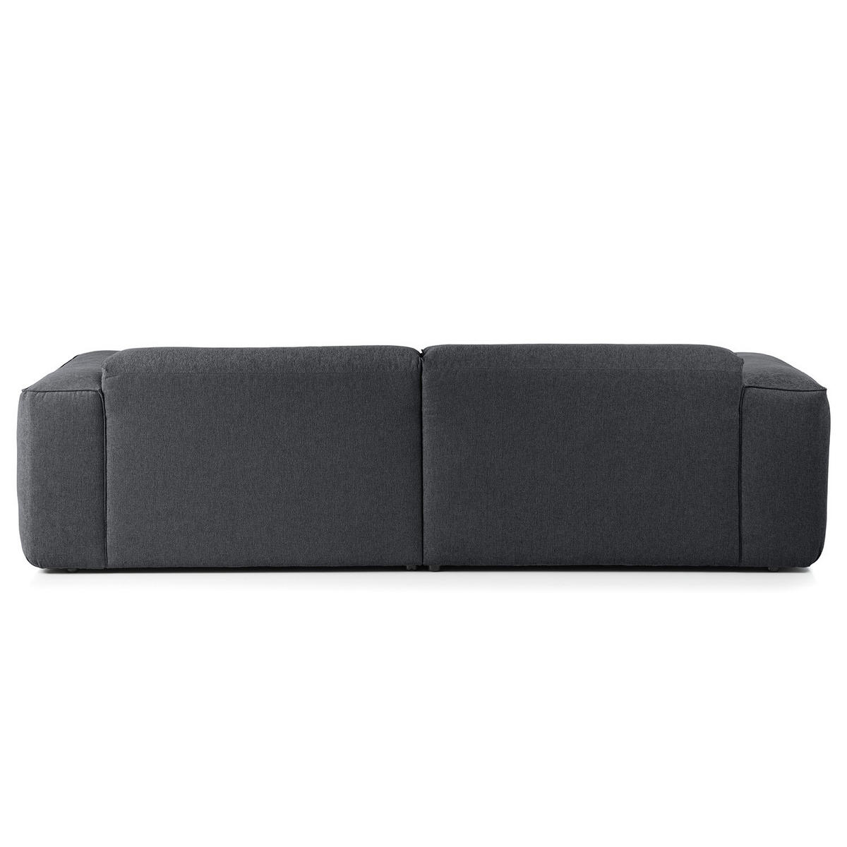1,5-SITZER ECKSOFA mit Longchair - Schwarz/Grau, Kunststoff/Textil (260/173cm) - home24