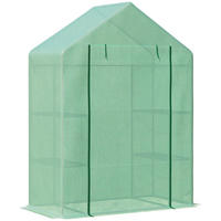 FOLIOVÝ SKLENÍK, zelený, PE plast, ocel - zelená barva, plast (72/191/141cm) - Outsunny