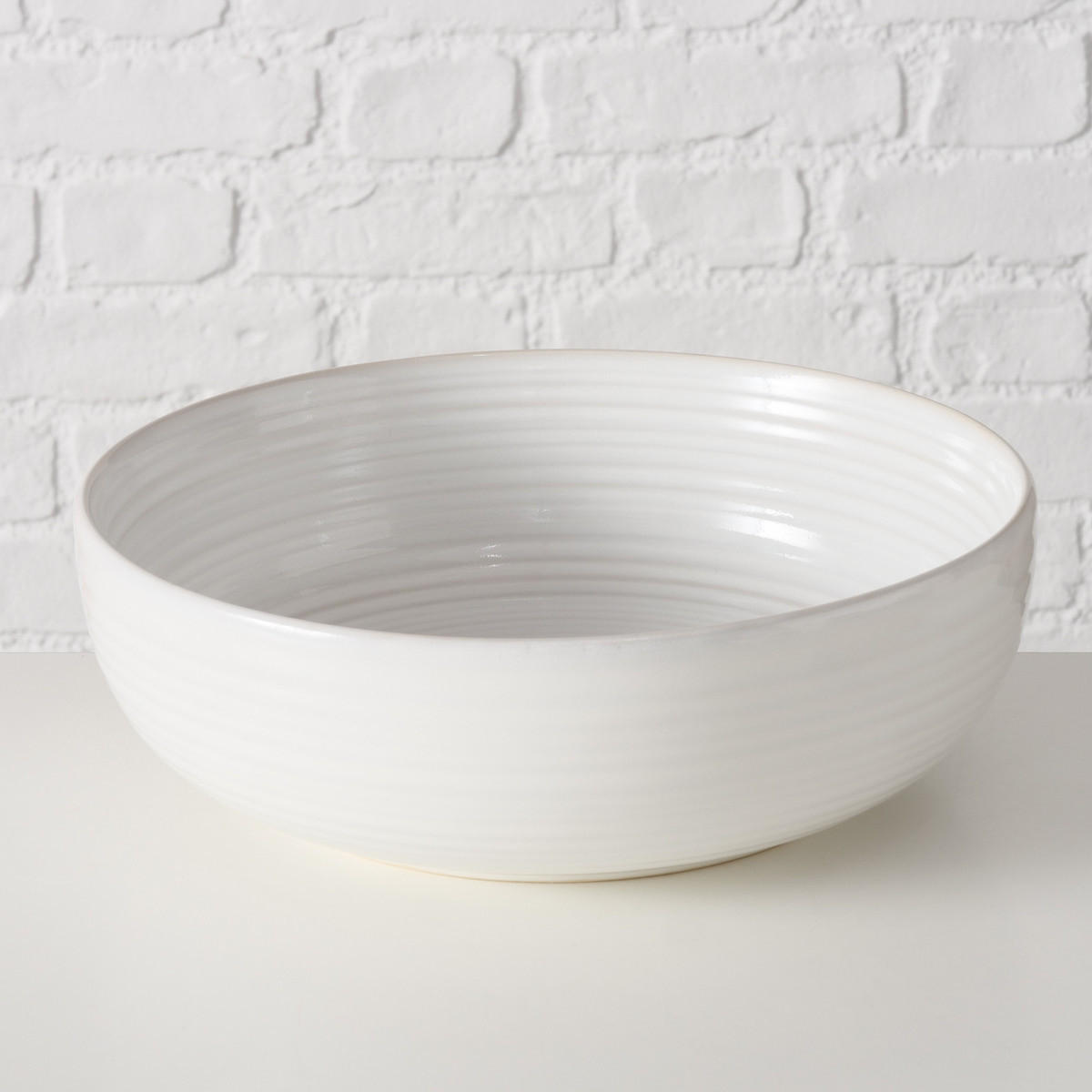 KERAMIKSCHÜSSEL Jonah Ø 29 cm - Weiß, Keramik (29.3cm) - Boltze Home