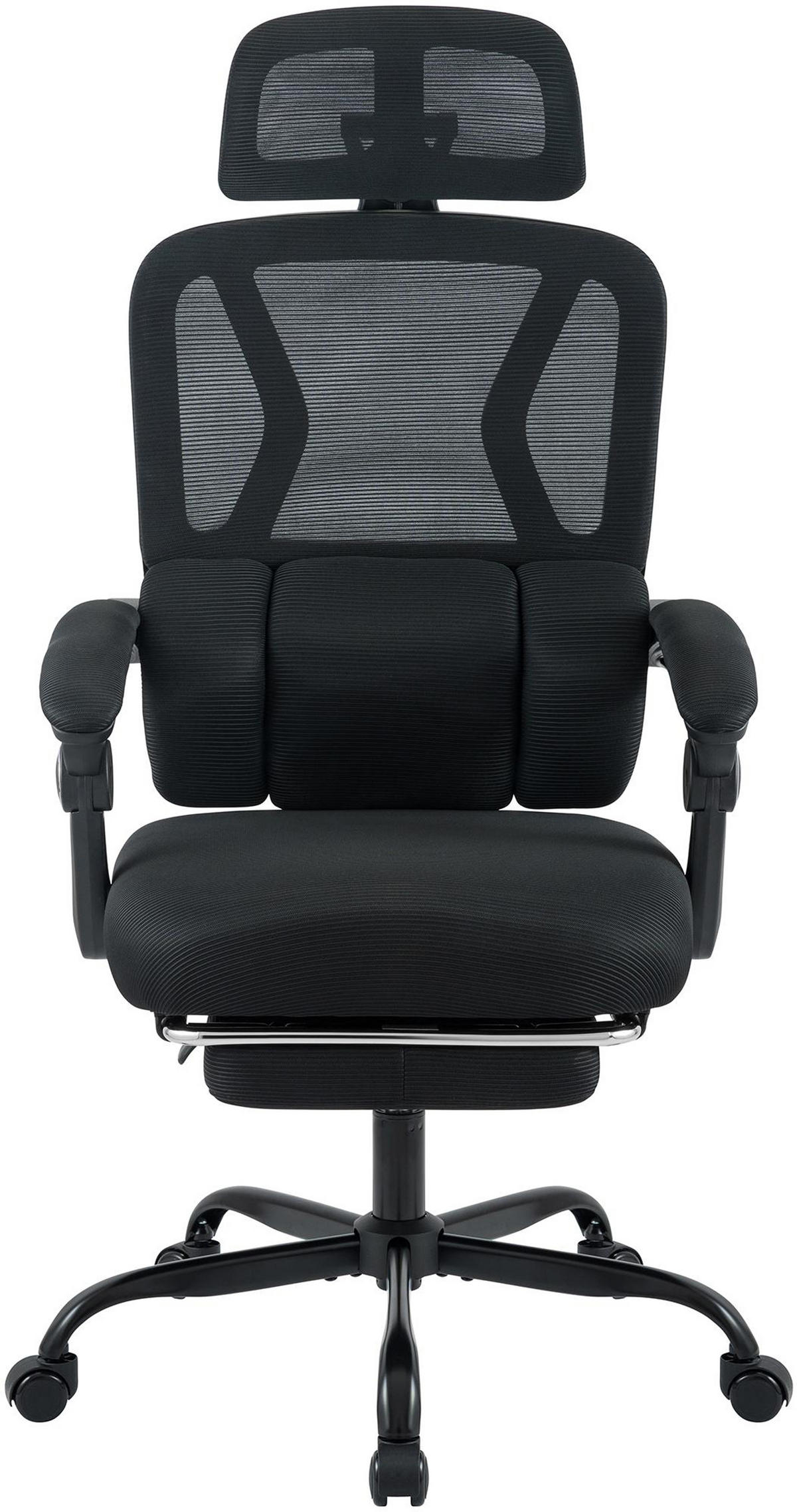 BÜROSTUHL Kador schwarz - Schwarz, Textil/Metall (64/127/60cm) - TPFLiving