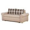 SCHLAFSOFA - Beige/Braun, Textil (204/90/90cm) - home24