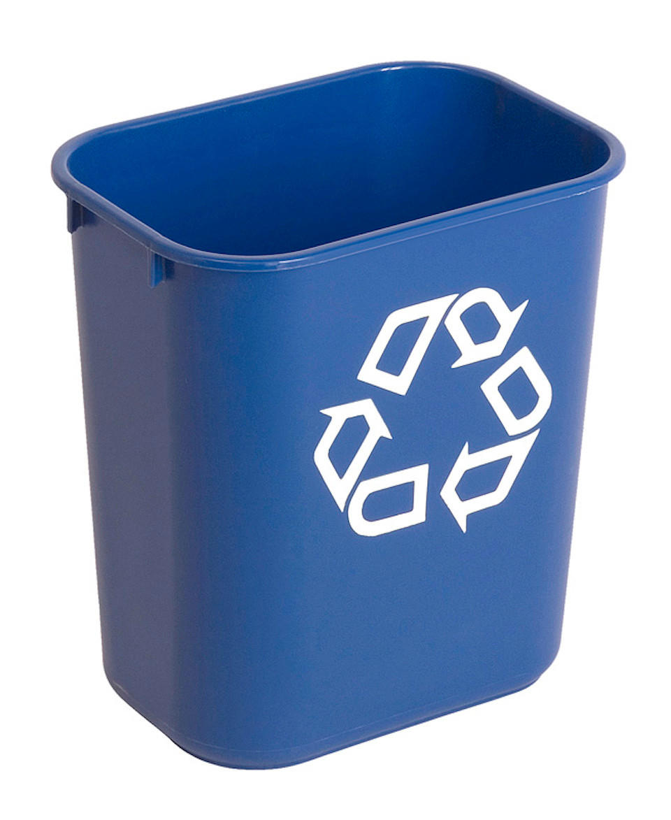 MÜLLEIMER Rechteckiger Aus Polyethylen 12,9 Liter Blau Mit Recyclingsymbol - Blau, Metall (21/30.8/29cm) - PROREGAL