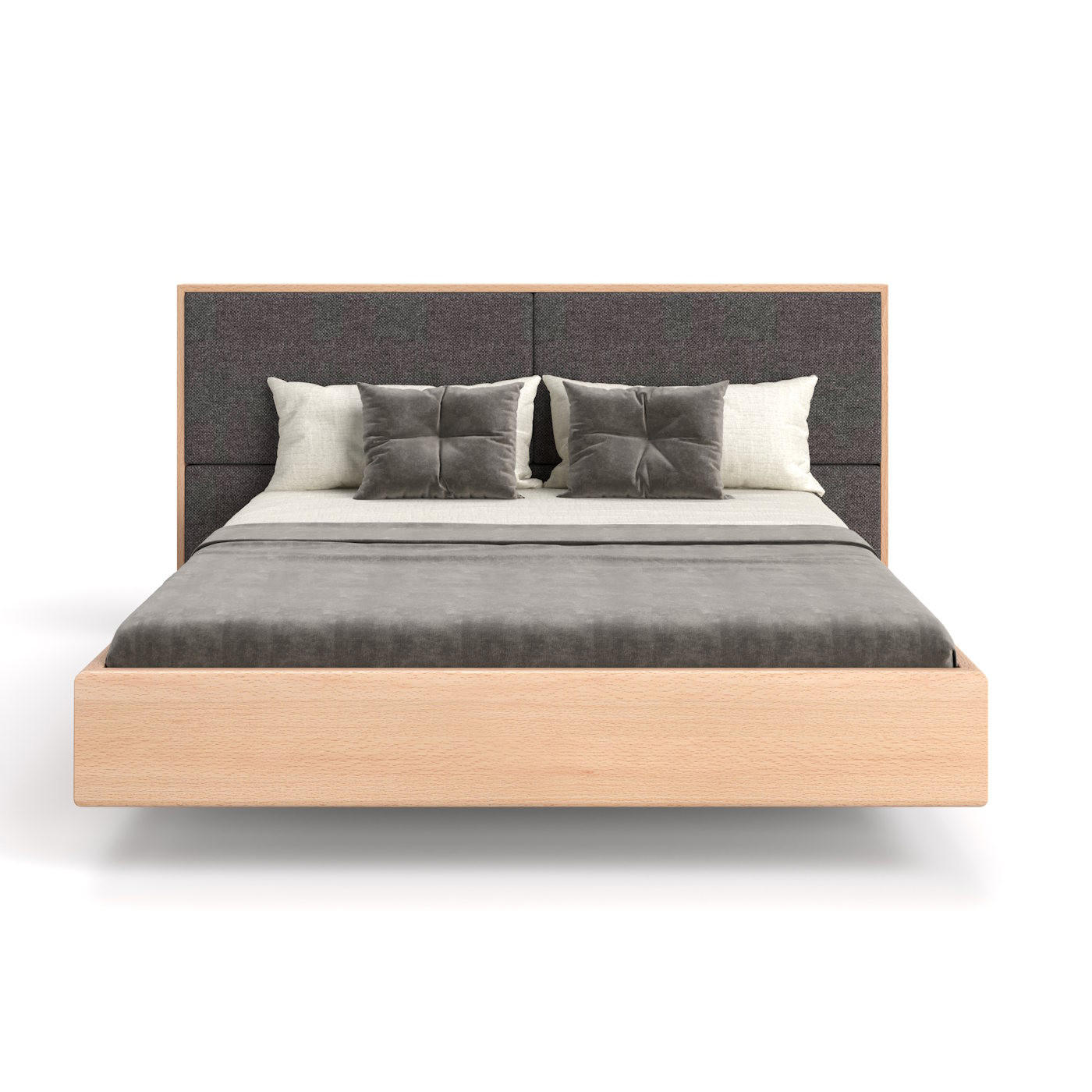 MASSIVHOLZBETT schwebend Dome aus Buche 180x220 cm, Storm 97 - Buchefarben/Naturfarben, Holz (180/220cm) - Danzz