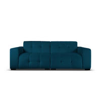 SOFA Kendal aus Samt marineblau 4 Sitzplätze - Blau, Textil (255/79/103cm) - Micadoni