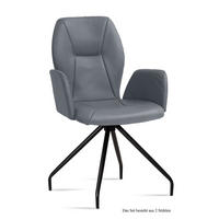 ARMLEHNSTUHL (2er-Set) Dionis 58x92x60 Schwarz/Grau - Schwarz/Grau, Kunststoff (60/92/58cm) - 58aufmkessel