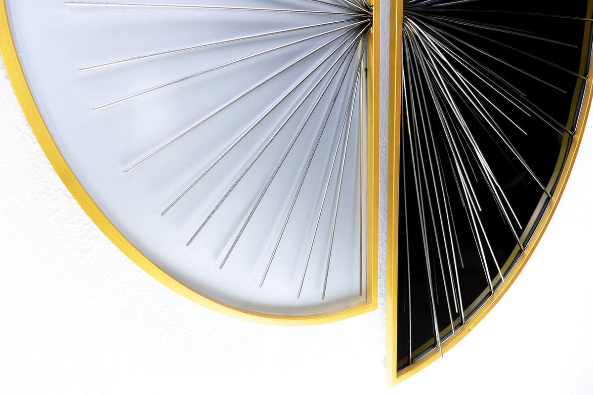 WANDDEKO Schwarz-Weiß 91/81 cm - Schwarz, Metall (4.75/81/4cm) - KUNSTLOFT