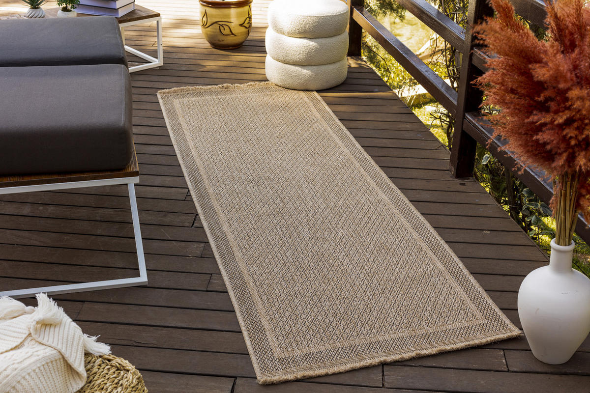 OUTDOORTEPPICH Penny Jute-Optik 80/220 cm Beige - Beige, Textil (80/220cm) - LIVABLISS