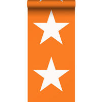 TAPETE Sterne 53 cm x 10.05 m - Orange, Papier (53/0.1cm) - ESTAhome