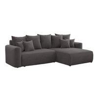 ECKSOFA BALI L - Dunkelgrau/Schwarz, Holzwerkstoff (260/160cm) - Meblini