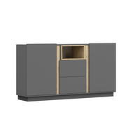 LOWBOARD - Kommode Reyla Grau - Grau, Holzwerkstoff (180/96/42cm) - Möblo