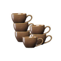 ESPRESSOTASSEN Sahara Dunkelbraun 100 ml 6er Set - Dunkelbraun, Keramik (0.1L) - Ritzenhoff Breker