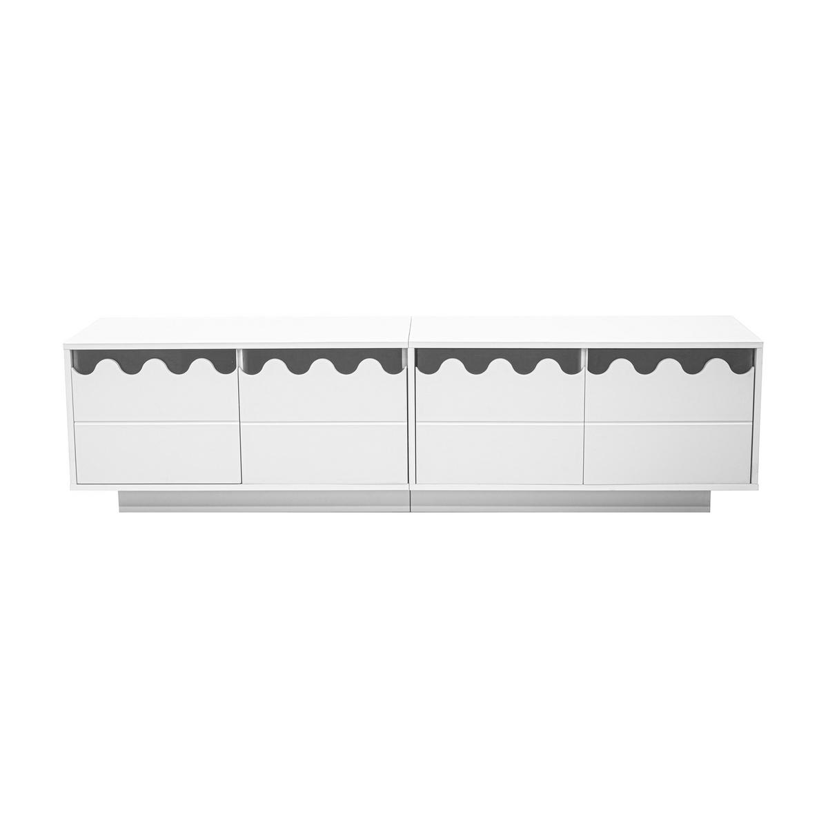 TV-ELEMENT 170/40/45 cm Weiß mit 4 Türen - Weiß, Holz (170/40/45cm) - Oxeza