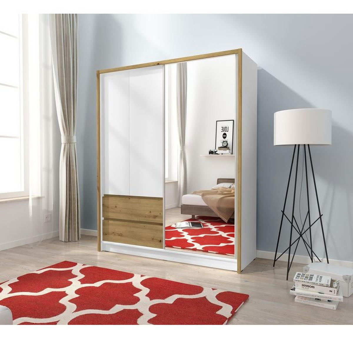 KLEIDERSCHRANK – SARA 150 – 154 cm – Sara – Eiche - Eiche Artisan, Holzwerkstoff (154/214/62cm) - hi-markt
