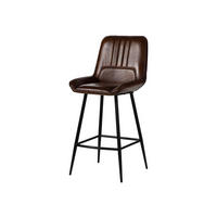 STUHL Echtleder 52 x 57 x 108 cm braun IRON LABEL #116 - Braun, Leder (52/108/57cm) - Massivmoebel24