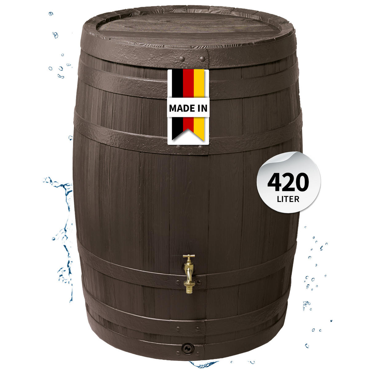 REGENFASS 420 L, braun - Braun, Kunststoff (78/105/78cm) - GARANTIA