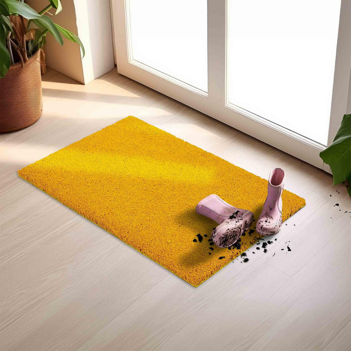 FUSSMATTE IN- UND OUTDOOR COCO COLOR T - Gelb, Textil (40/60cm) - Astra