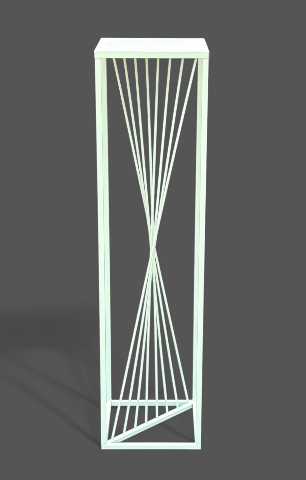 BLUMENSTÄNDER Metall Weiß Eckig 100 cm - Weiß, Metall (24/100/24cm) - DanDiBo