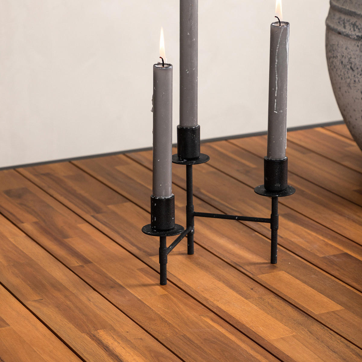 GARTENTISCH - Beige - Holz teilmassiv - 100 x 75 x 200 cm - Beige/Schwarz, Holz (200/100/75cm) - home24