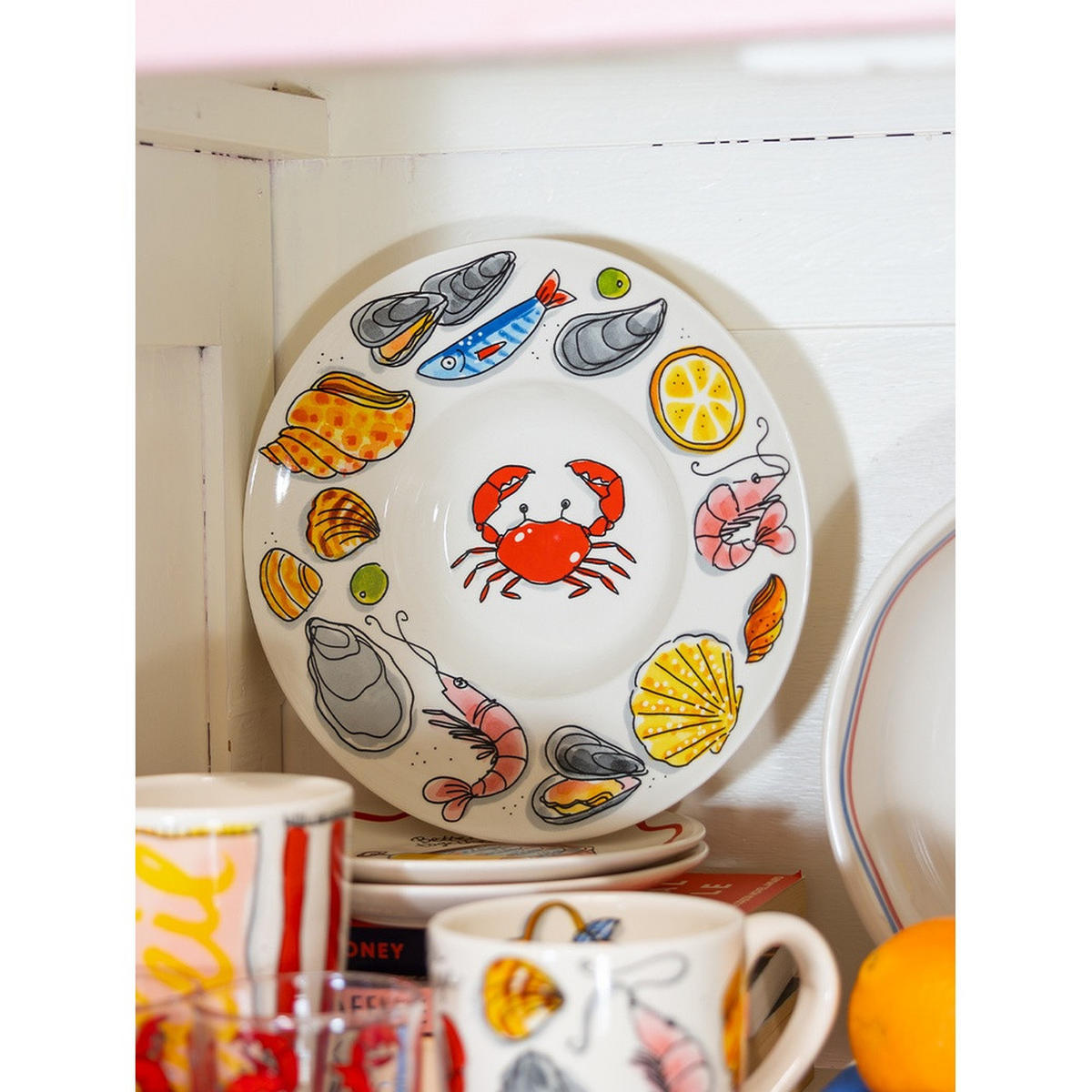 PASTATELLER Fruits de Mer in Bunt - 24cm - Multicolor, Keramik (24/24/9.6cm) - Blond Amsterdam