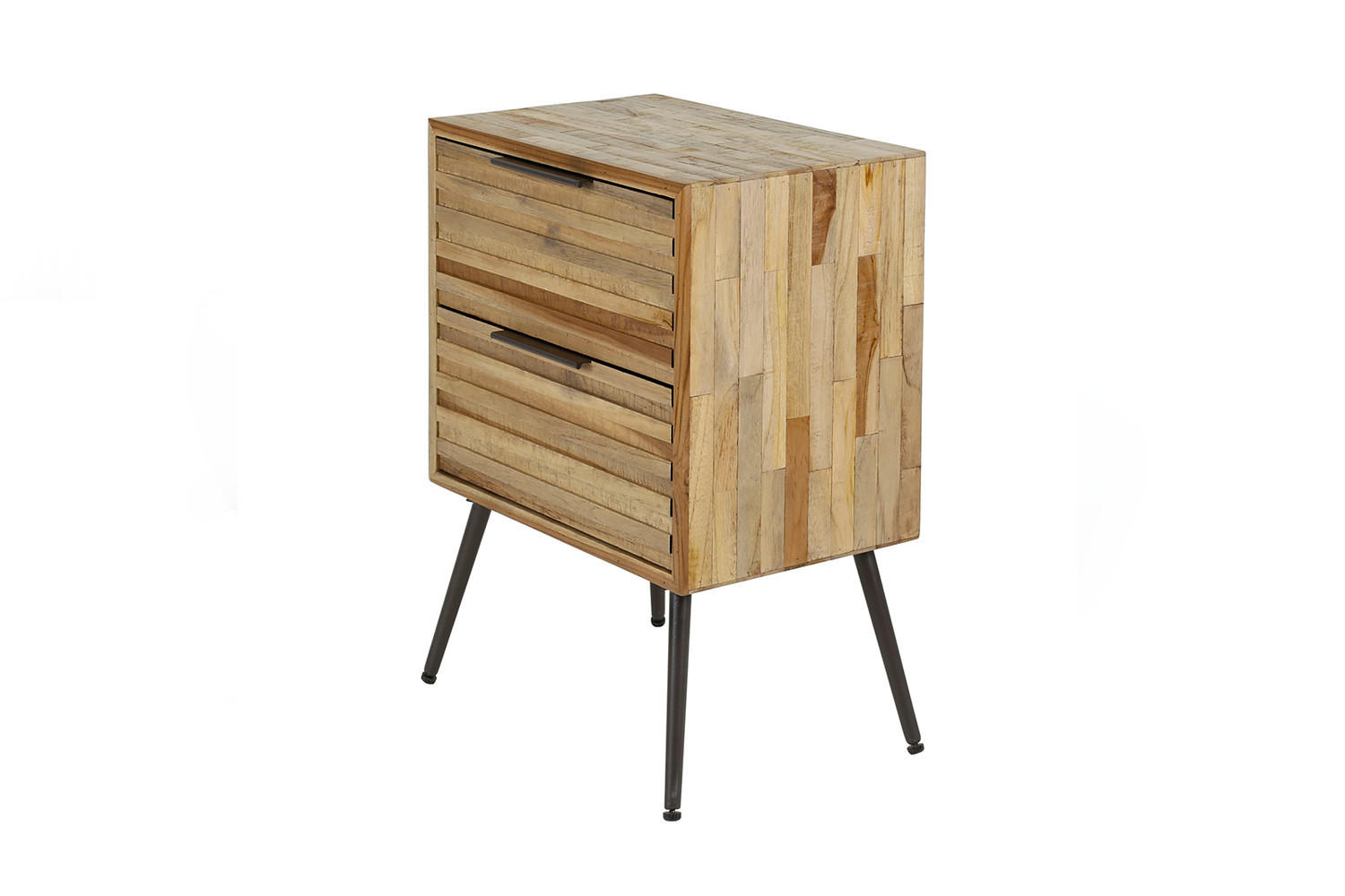 NACHTTISCH TICAR Holz Teakholz - Braun, Holz (45/60/30cm) - KAWOLA