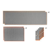 TISCHET 8-teilig, Baumwolle und PES (Polyester), schwarz und fluor SET FESTON - Schwarz, Textil (40/130cm) - RNT By Really Nice Things